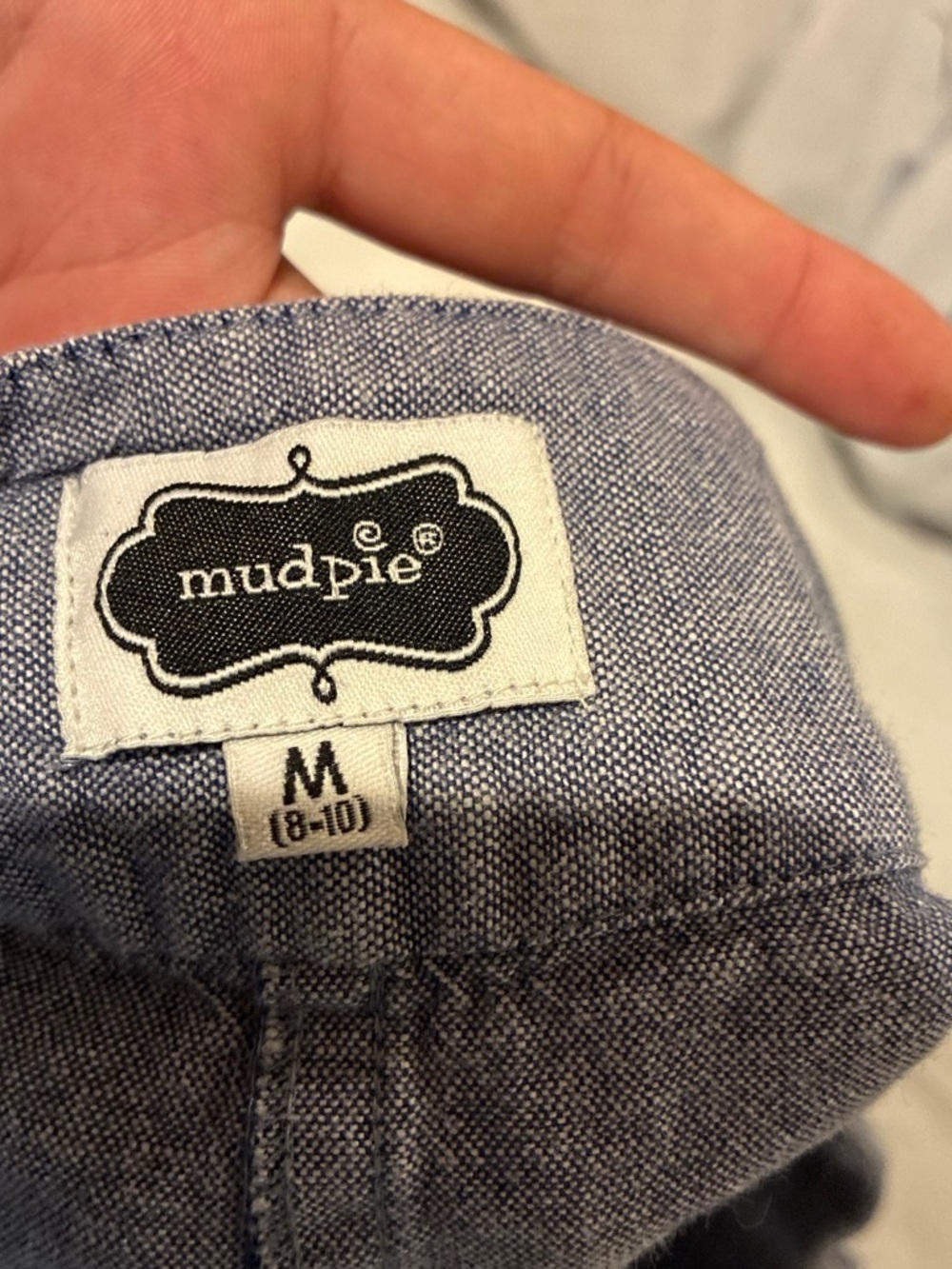 Mud Pie Blue Chambray Shorts